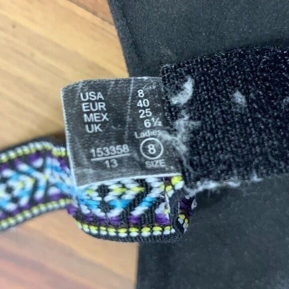 Airwalk Black Sandals Outdoor Shoe Hiking Swim Double Strap Aztec Blue 8 - Picture 7 of 12